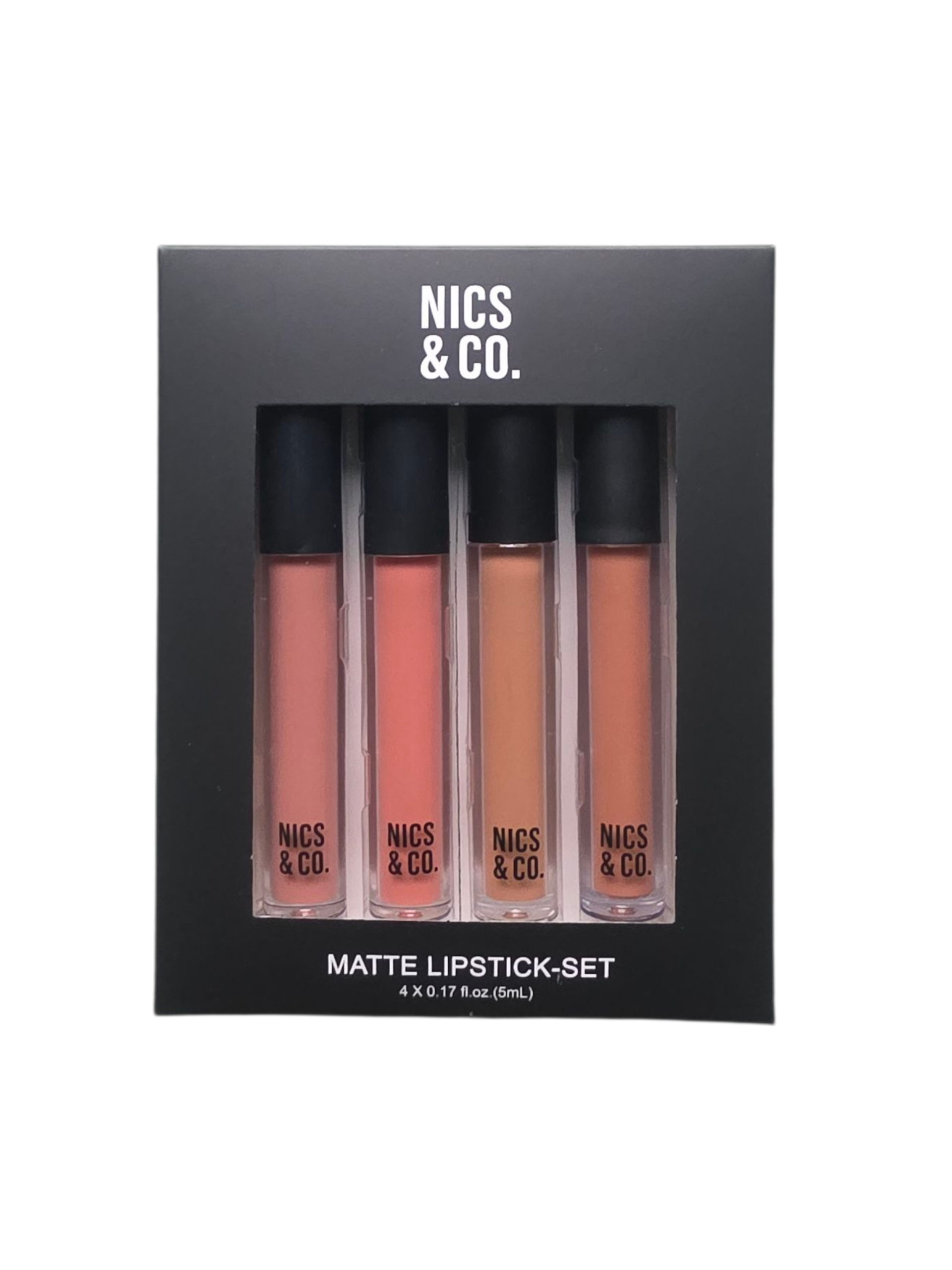 NICS & CO. Matte Lipstick-Set 4 Farben, 2 Nuancen