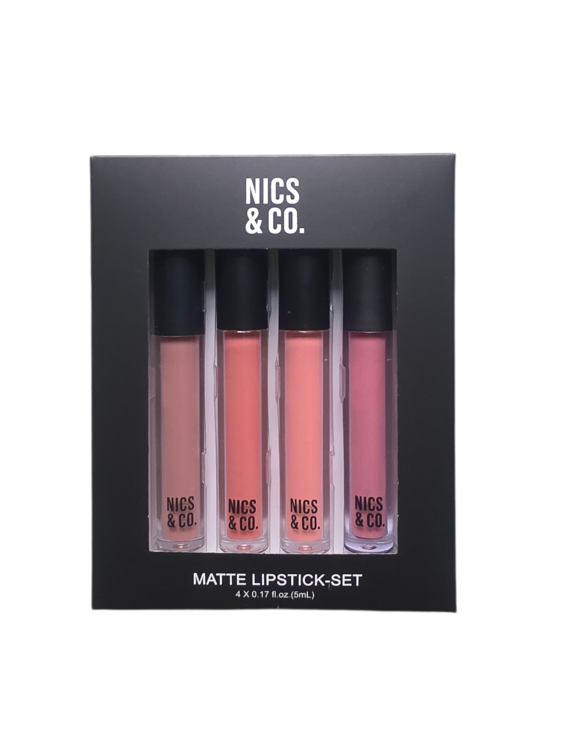 NICS & CO. Matte Lipstick-Set 4 Farben, 2 Nuancen