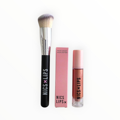 Bundle Highlighter mit Pinsel - Ideal für präzise Akzente und strahlende Highlights