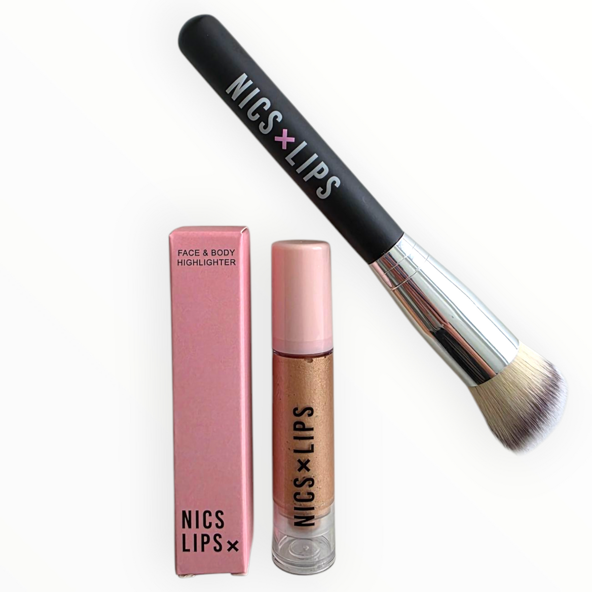 Bundle Highlighter mit Pinsel - Ideal für präzise Akzente und strahlende Highlights