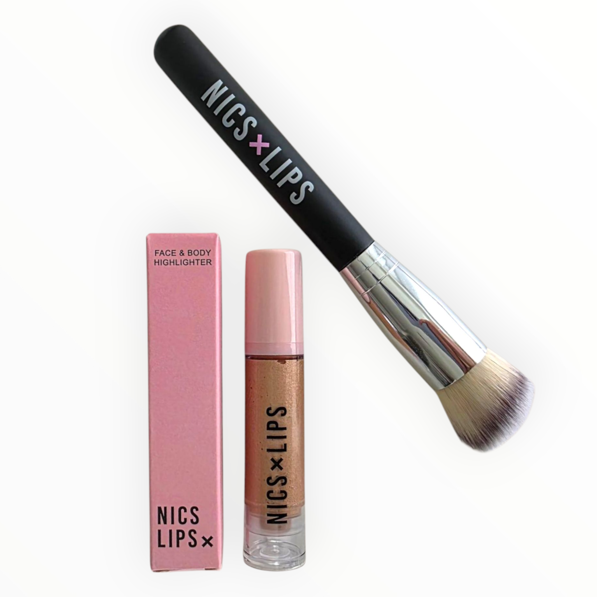 Bundle Highlighter mit Pinsel - Ideal für präzise Akzente und strahlende Highlights