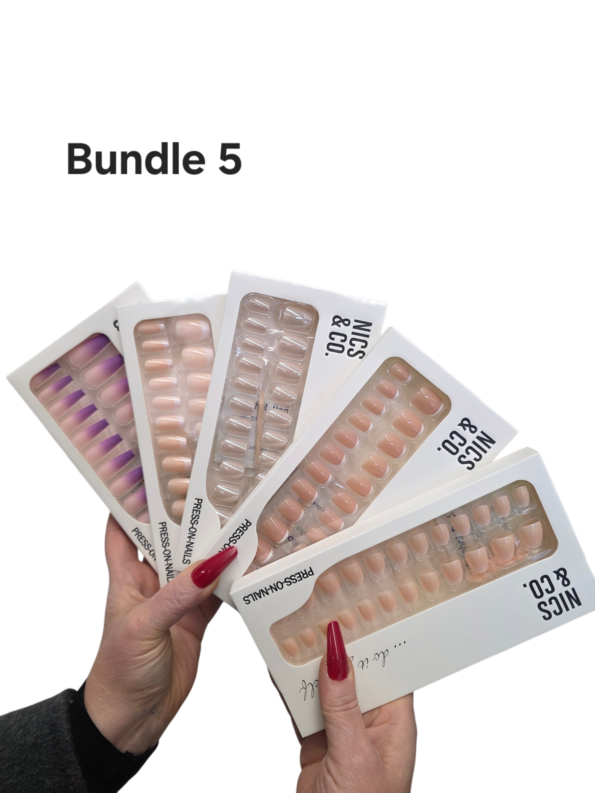 5er Bundle NICS & CO. Press-On Nails