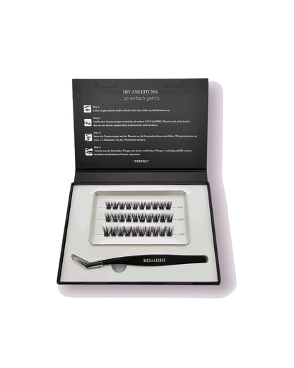 "KLIMPER-LOOK" DIY-Wimpern inkl. Pinzette selbstklebend u. bandlos