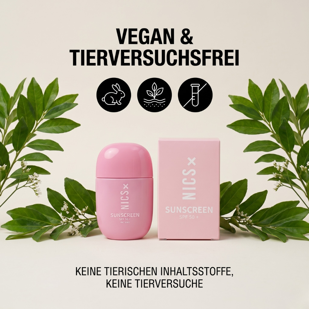NICS x Sunscreen SPF 50+ : Getönter Sonnenschutz für Schutz, Pflege und einen ebenmäßigen Glow ✨
