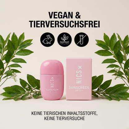 NICS x Sunscreen SPF 50+ : Getönter Sonnenschutz für Schutz, Pflege und einen ebenmäßigen Glow ✨