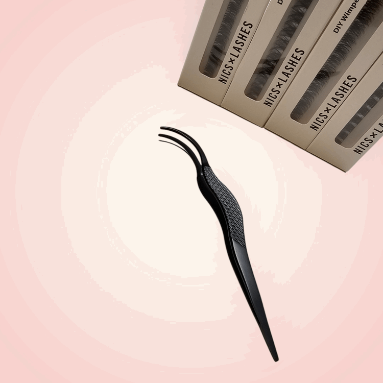 NICS LASHES "HÖHEPUNKT" DIY Wimpernband 2er Bündel mit Pinzette