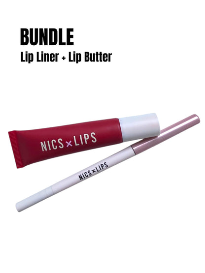 Lip Butter & Lipliner matt NICS LIPS Long Lasting im Bundle
