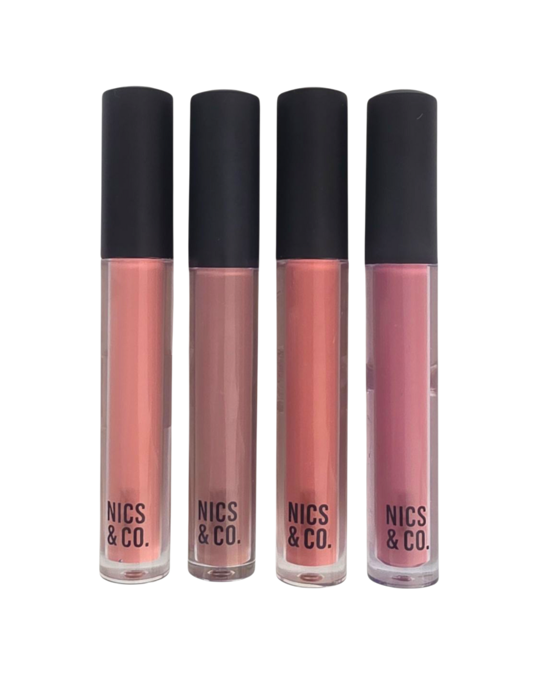 NICS & CO. Matte Lipstick-Set 4 Farben, 2 Nuancen