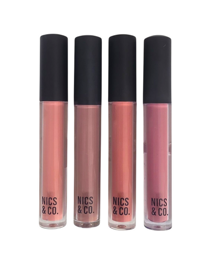 NICS & CO. Matte Lipstick-Set 4 Farben, 2 Nuancen
