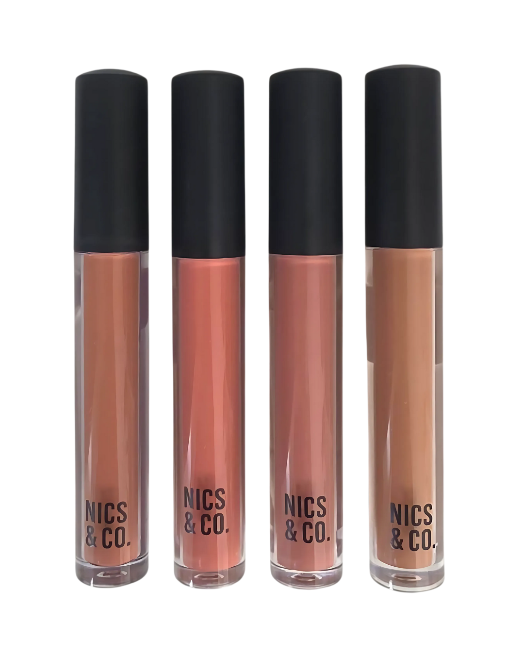 NICS & CO. Matte Lipstick-Set 4 Farben, 2 Nuancen