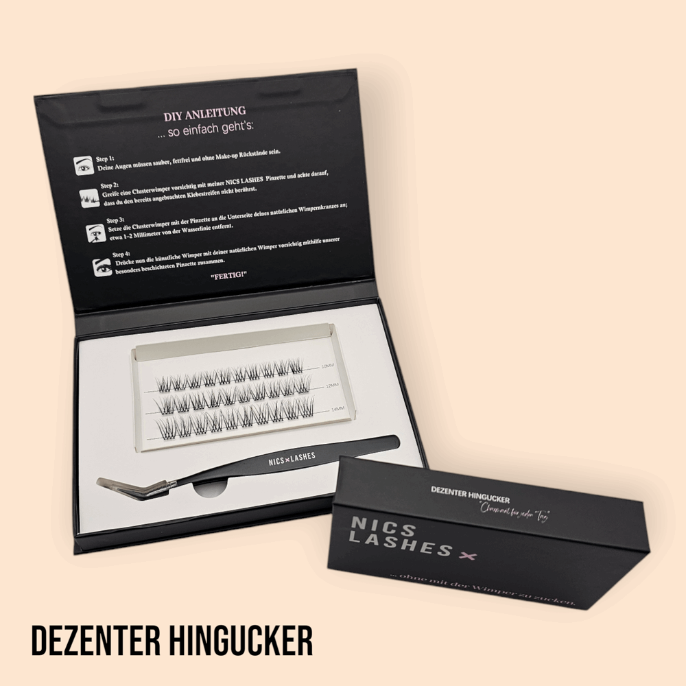 "DEZENTER HINGUCKER" DIY- Wimpern inkl. Pinzette selbstklebend u. bandlos