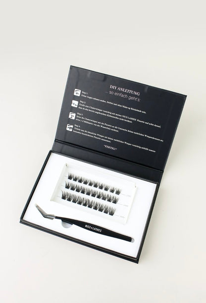 "KLIMPER-LOOK" DIY-Wimpern inkl. Pinzette selbstklebend u. bandlos