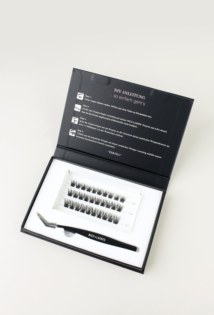 "KLIMPER-LOOK" DIY-Wimpern inkl. Pinzette selbstklebend u. bandlos