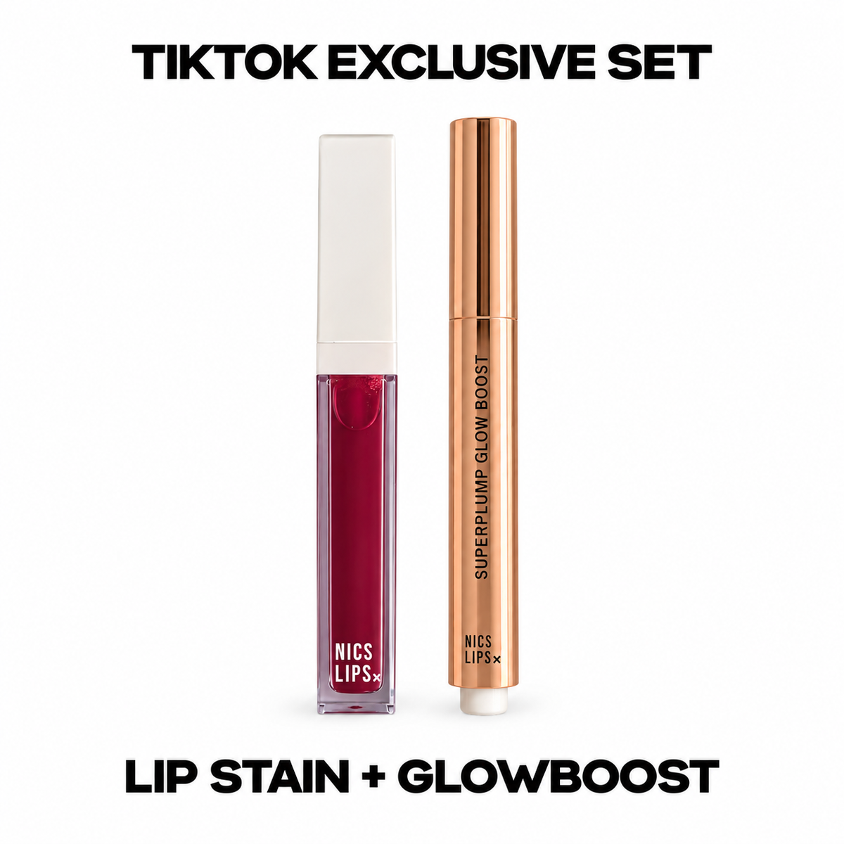 NICS LIPS Lip-Duo-Set | LIP STAIN + Superplump GLOWBOOST