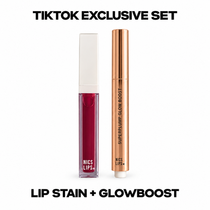 NICS LIPS Lip-Duo-Set | LIP STAIN + Superplump GLOWBOOST