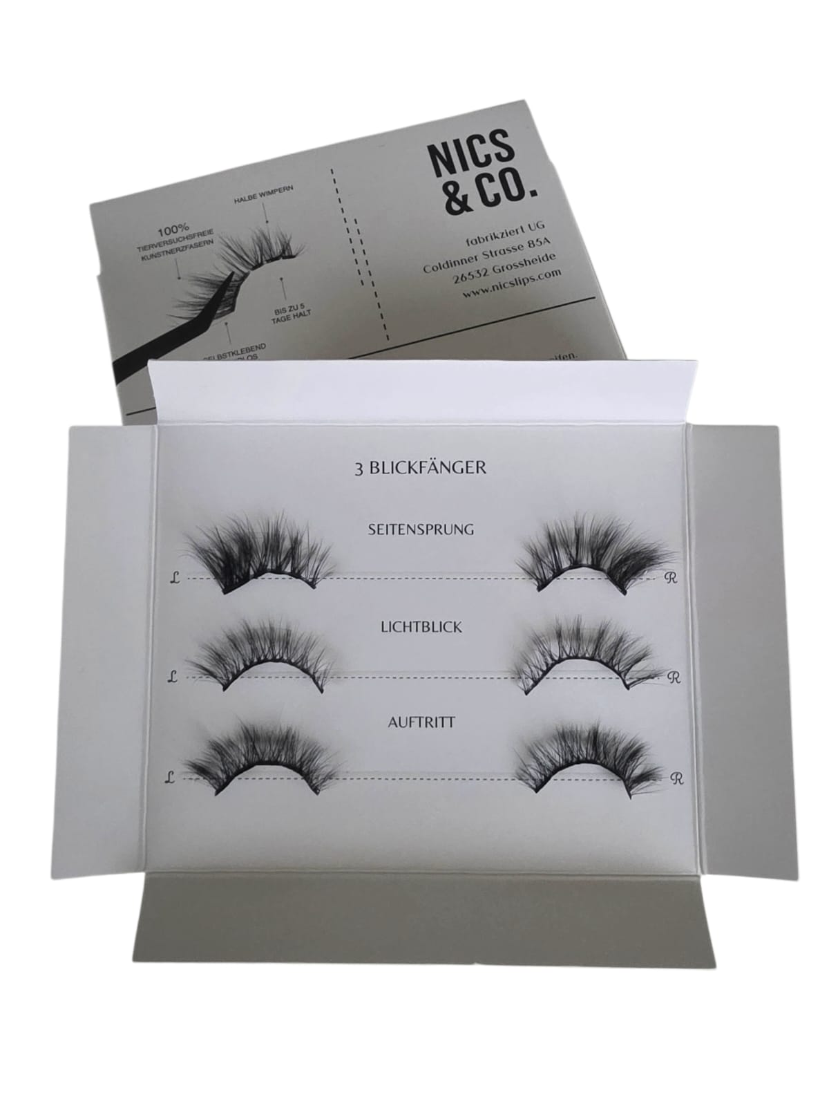 NICS & CO. - Halbe Selbstklebende Wimpernbänder