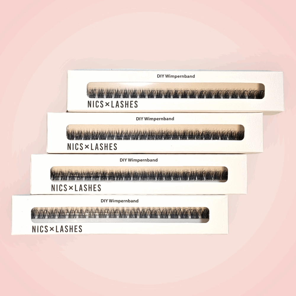 NICS LASHES "Dezent" DIY Wimpernband 2er Bündel mit Pinzette